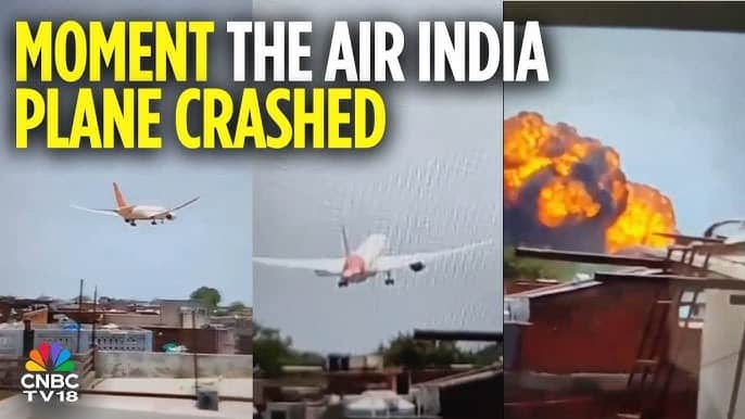 "Wreckage of Air India Flight AI171 near BJ Medical College in Ahmedabad after June 12 crash"